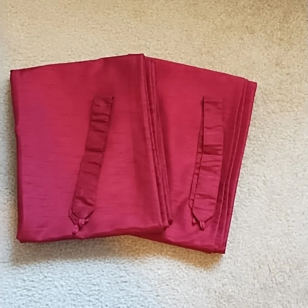 Final Price Panel Curtains 84 x 48 Inches Each Panel World Market Raspberry Red